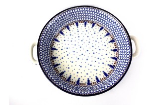 420 Bunzlau Ronde schaal met open handvaten 339X 26 cm Ronde Schalen